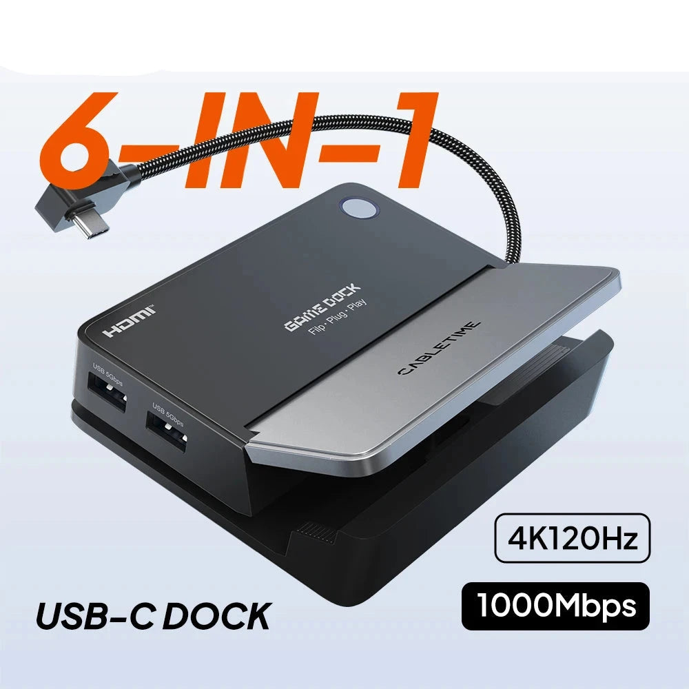 USB C Hub HDMI 4K 120Hz Switch Steam Deck Docking Station