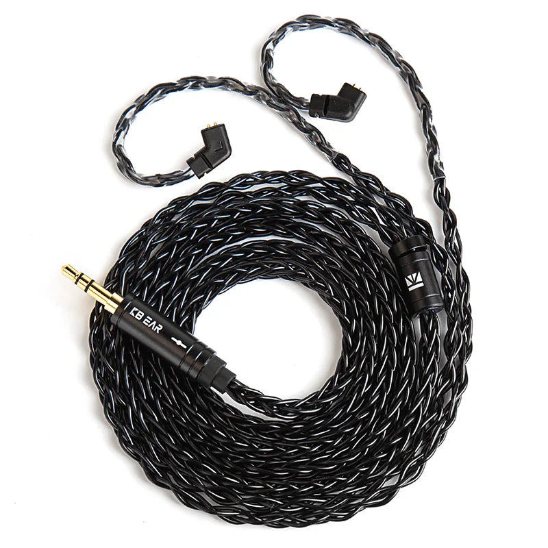 Silver Pleated Copper Flexible Enhanced Durability Headphone Cable
