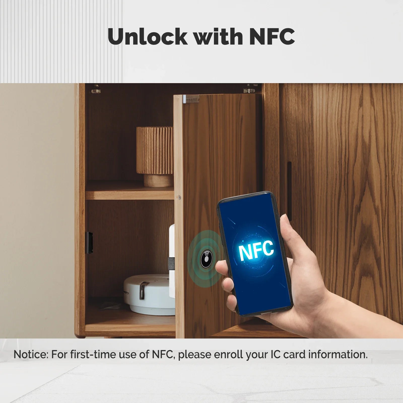 MOES Bluetooth Smart Cabinet Drawer Lock with App Remote Control