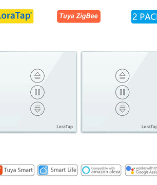LoraTap 240V 600W Plastic ZigBee Rolling Blinds Curtain Switch
