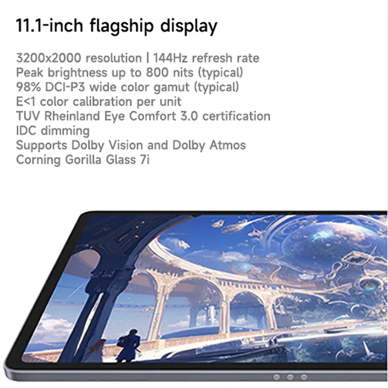 128G 256G 8860mAh 11.1'' 144Hz Fast Charging Lenovo Tablet