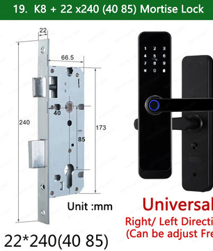 Wifi Smart Fingerprint Digital Electric Door Lock with Longer Handle Panels