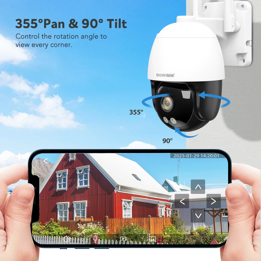 Boavision 2MP 4G Auto Tracking Two Way Audio Dome Camera