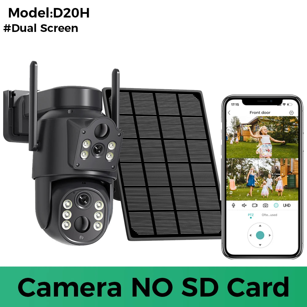 1080p 8MP 4K HD Solar WiFi Normal Supply Dual Lens Security Camera
