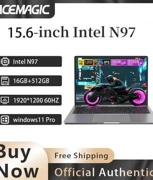 5000mAh Intel N97 Ultra Thin 16GB SSD 512GB Portable Laptop