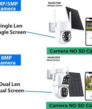 1080p 8MP 4K Solar Wifi Outdoor Dual Lens Surveillance Camera
