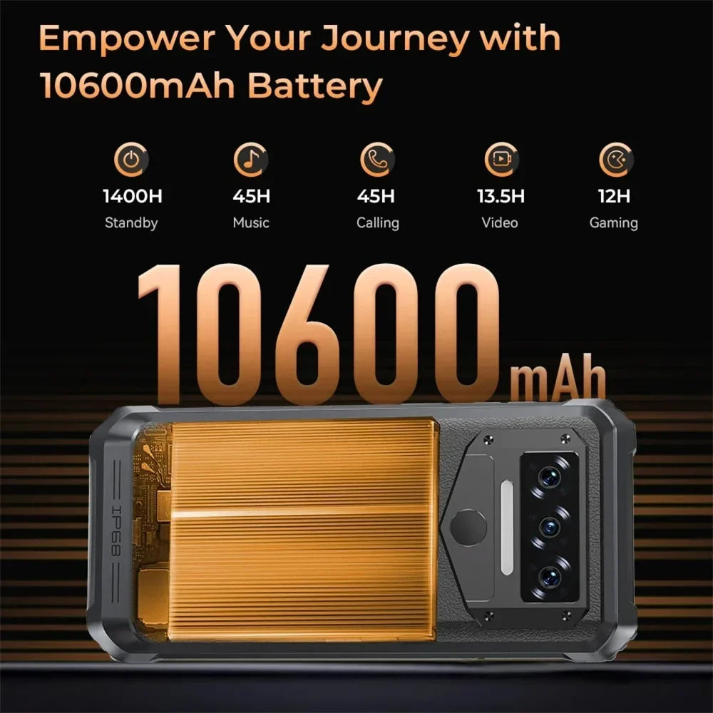 256GB WP38 4G Octa Core Android Rugged Fast Charging Smartphone
