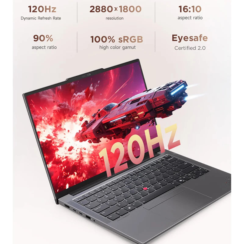 1TB 14" 120Hz  Intel Core 5 220H Bluetooth Slim Lenovo Laptop