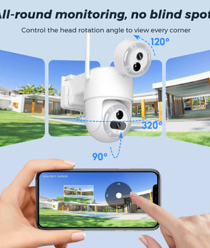 2.4G 8MP 1080P Dual Screens 90° Wireless Surveillance Camera