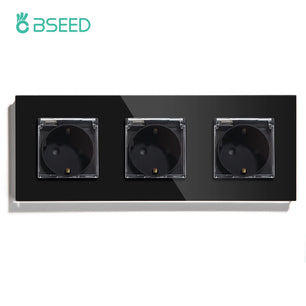 Bseed 16A Glass Panel Wireless WIFI Control Smart Power Socket