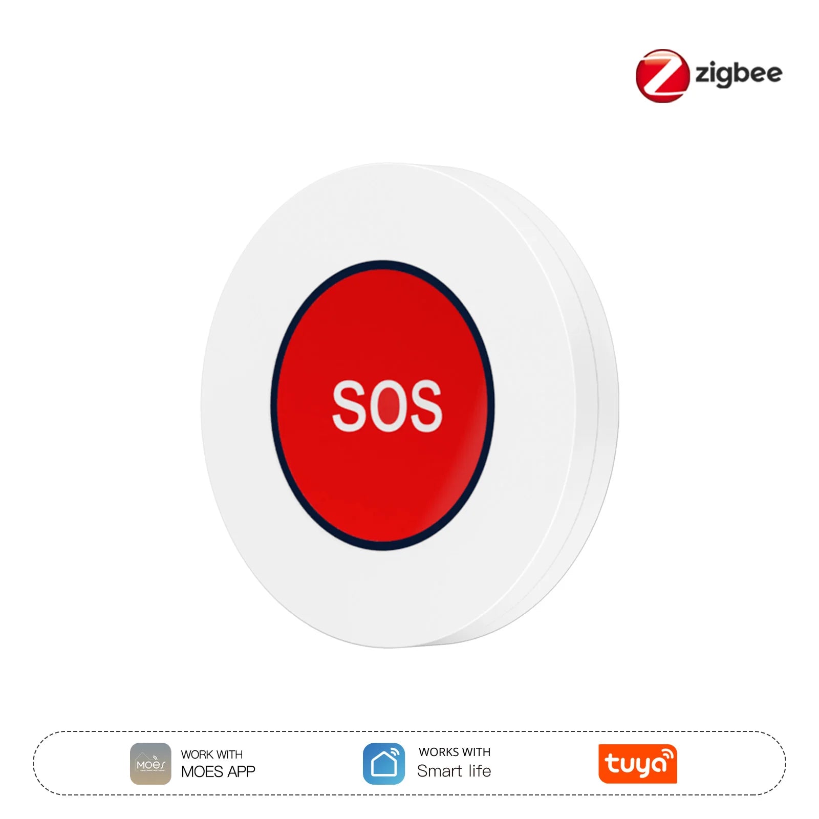 MOES Tuya ZigBee SOS Alarm One Click Button for Emergency Help