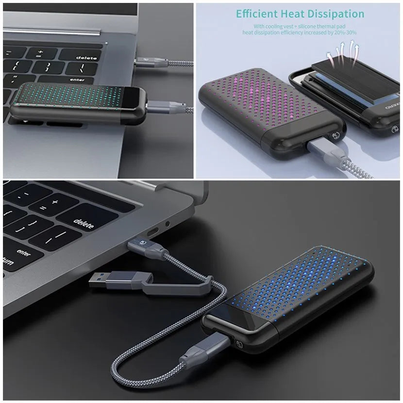 Plastic M.2 NVME USB 3.1 External Solid State Drive For Laptop