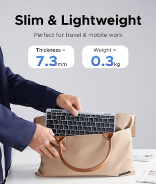 Ugreen 78 Keys 5.3 & 2.4G Bluetooth Wireless Portable Keyboard