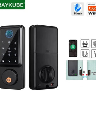 RayKube Aluminium Alloy Fingerprint Digital Smart Door Lock