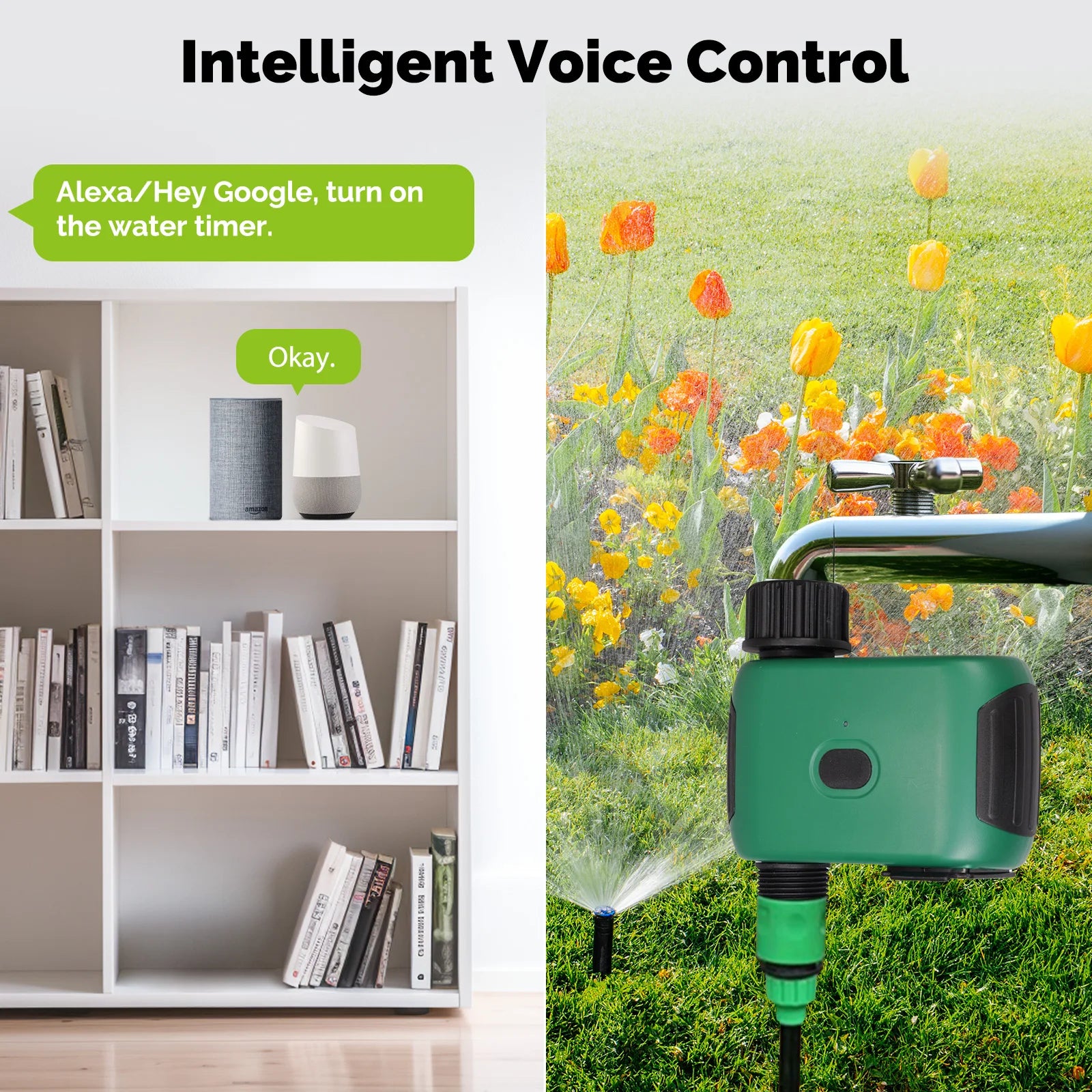 MOES WiFi Smart Water Timer 1 Outlet with Alexa Google Home