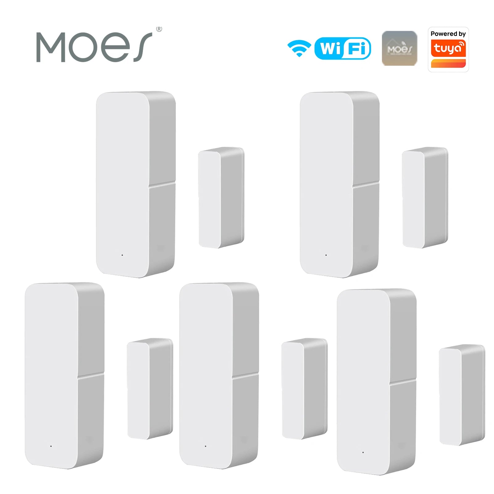 Moes Plastic 2.4GHz Smart Wireless WiFi Door Window Sensor