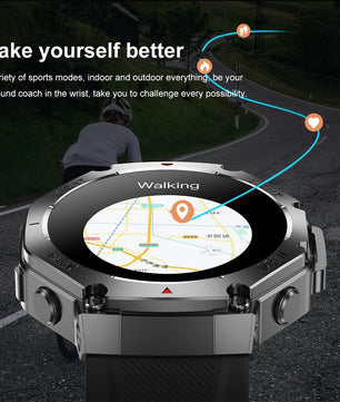 Silica Gel Waterproof Android Round Distance Tracker Smartwatch