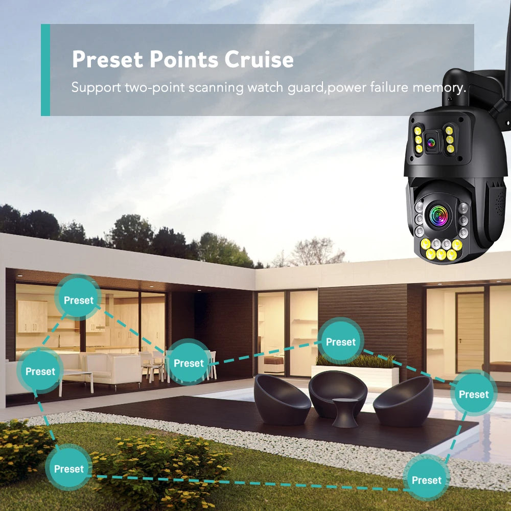 Boavision 8MP WIFI 4G Dual Lens Night Vision Security Camera