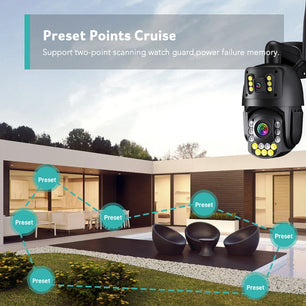 Boavision 8MP WIFI 4G Dual Lens Night Vision Security Camera