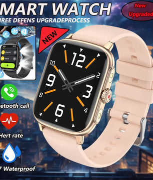 Silica Gel Waterproof Android Square Shape Bluetooth Smartwatch