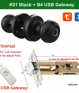 Aluminium Alloy Waterproof Bluetooth Reversible Handle Door Lock