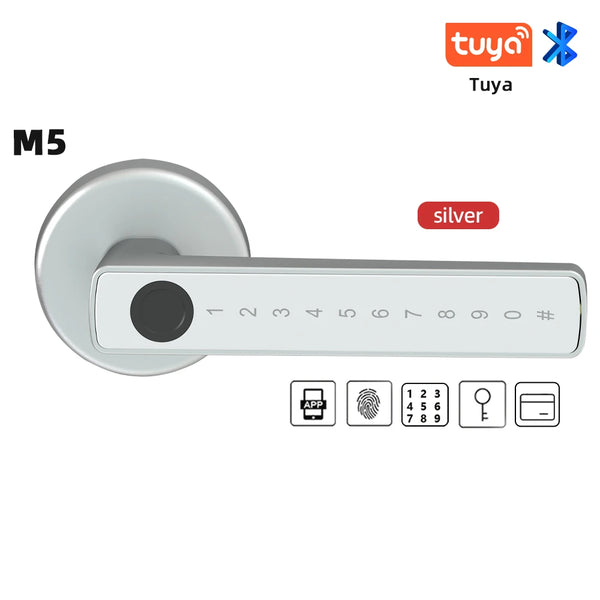 Aluminium Alloy Fingerprint Bluetooth Reversible Dry Battery Lock