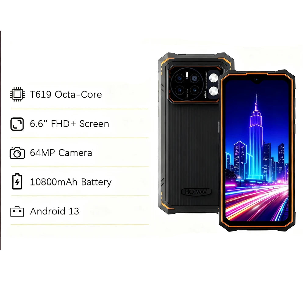 7500mAh 128GB Cyber 13 Pro Android Rugged Smartphones