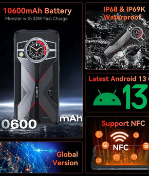 10600mAh 256GB Android Normal Screen Fast Charging Smartphone