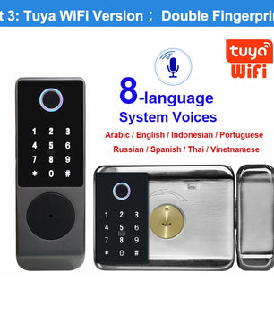 Stainless Steel Double Fingerprint Waterproof Reversible Door Lock