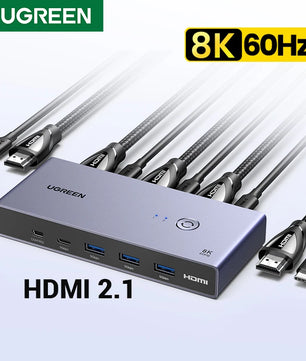 Ugreen 2-IN-1 Display 8K HDMI KVM Switch with USB Sharing