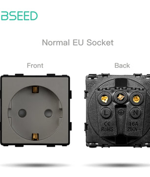 Bseed 16A Glass Panel Wireless WIFI Control Smart Power Socket