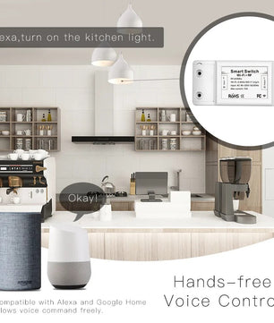 Moes 1800W Plastic Automatic Wireless WIFI Smart Switch Module