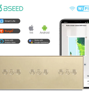 Bseed Alloy Multi Gang Roller Shutter APP Control Wifi Switch