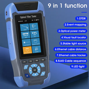 9-IN-1 Hybrid Optic Reflectometer Single Mode Fiber Cable Tester