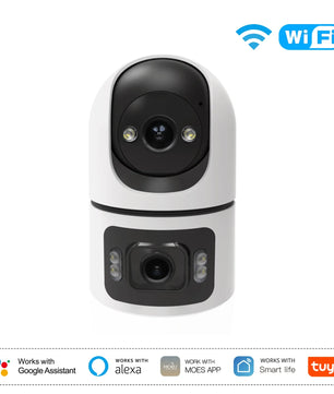 Moes 2.4GHz WiFi Dual Screen Lens Indoor Night Vision Camera