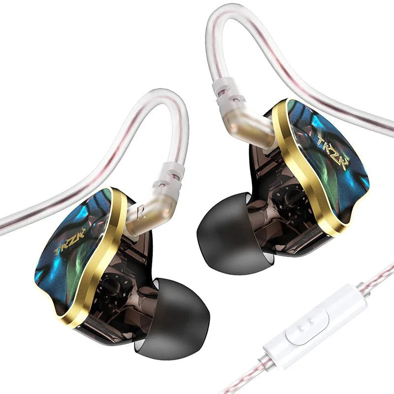 Metal Wired Dynamic Vocalism HiFi Monitor Dual Earphones with 2Pin