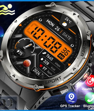 Silica Gel Waterproof Round Shaped Heart Rate Tracker Smartwatch