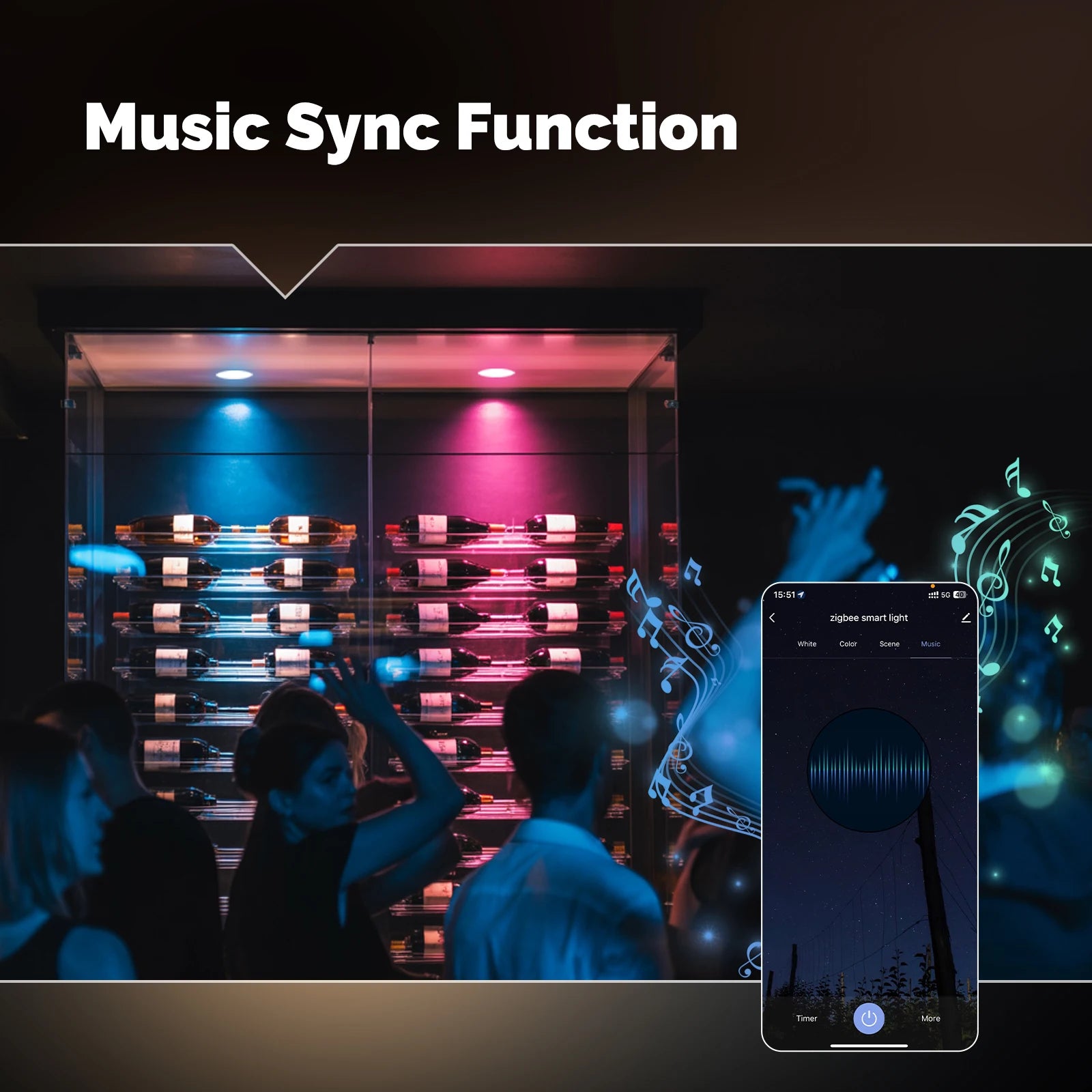 MOES Dimmable LED Filament Zigbee Voice Control Smart Bulb