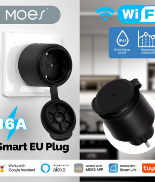 MOES 16A EU Socket WiFi Smart Plug with Alexa Google Home