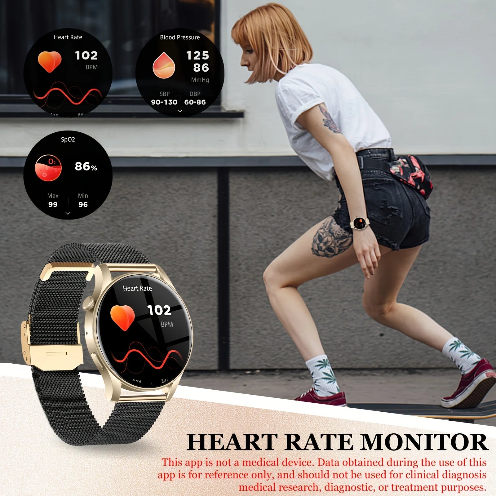 Alloy Waterproof Amoled Full Touch Screen Android Round Smartwatch