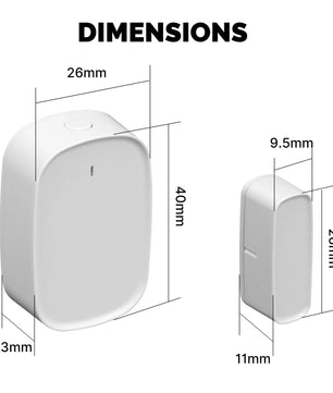 Moes 2.4GHz Plastic Home Security Smart Door Window Sensor