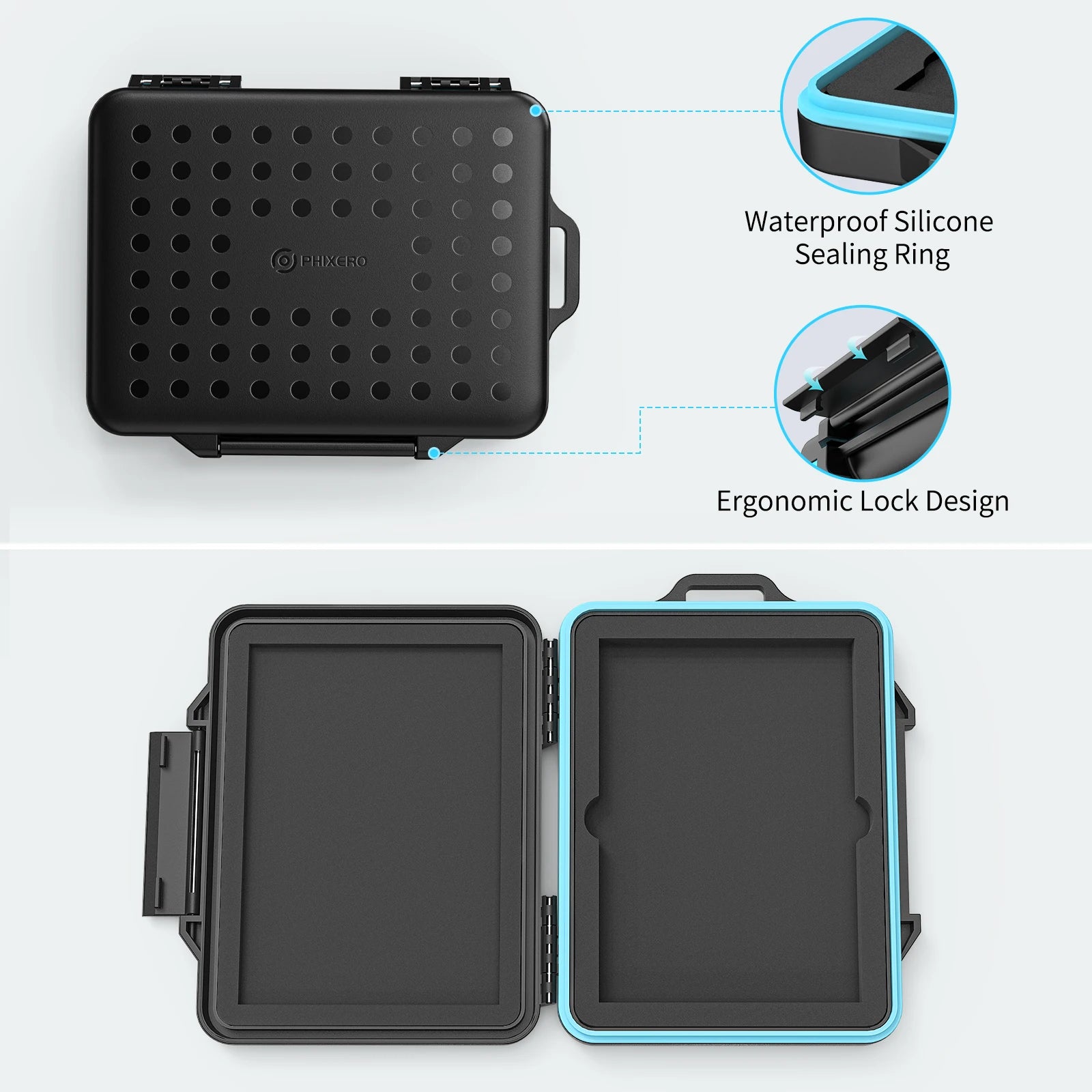 Plastic Waterproof Anti-Static Multifunction Micro SD Card Storage Box
