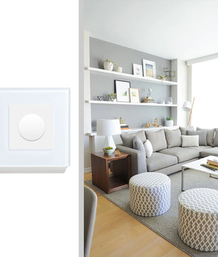 Bseed Alloy Crystal Glass Push Button Light Rotary Knob Switch