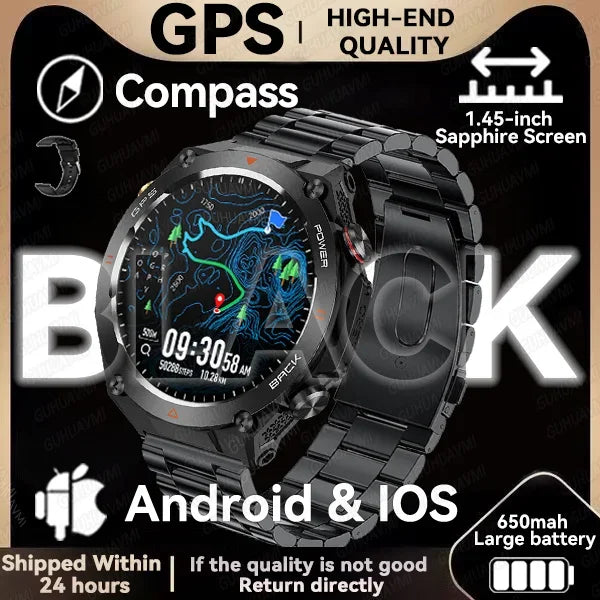 Silica Gel Waterproof Android Round Shaped Amoled Screen Smartwatch