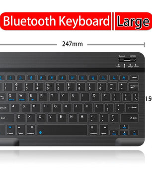 76 Keys Mini Wireless Bluetooth Computer Rechargable Keyboard