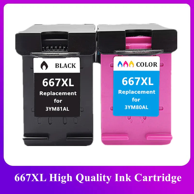 667XL Ink Cartridge Compatible For HP DeskJet 1275 2374 2375 2376 2775 2776