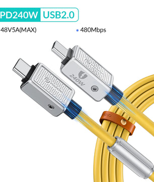 40Gbps Aluminum Alloy PD240W Type-C Fast Charging Cable