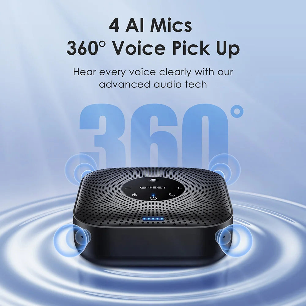 360° Bluetooth High Quality Wireless Conference Speaker