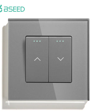 Bseed Glass Multi Gang Roller Shutter Wifi Push Button Switch