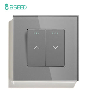 Bseed Glass Multi Gang Roller Shutter Wifi Push Button Switch